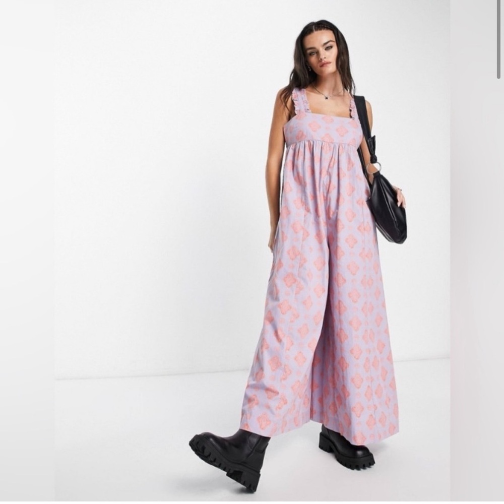 Free People Katya Tie-Back Wide Leg Jumpsuit sz XS